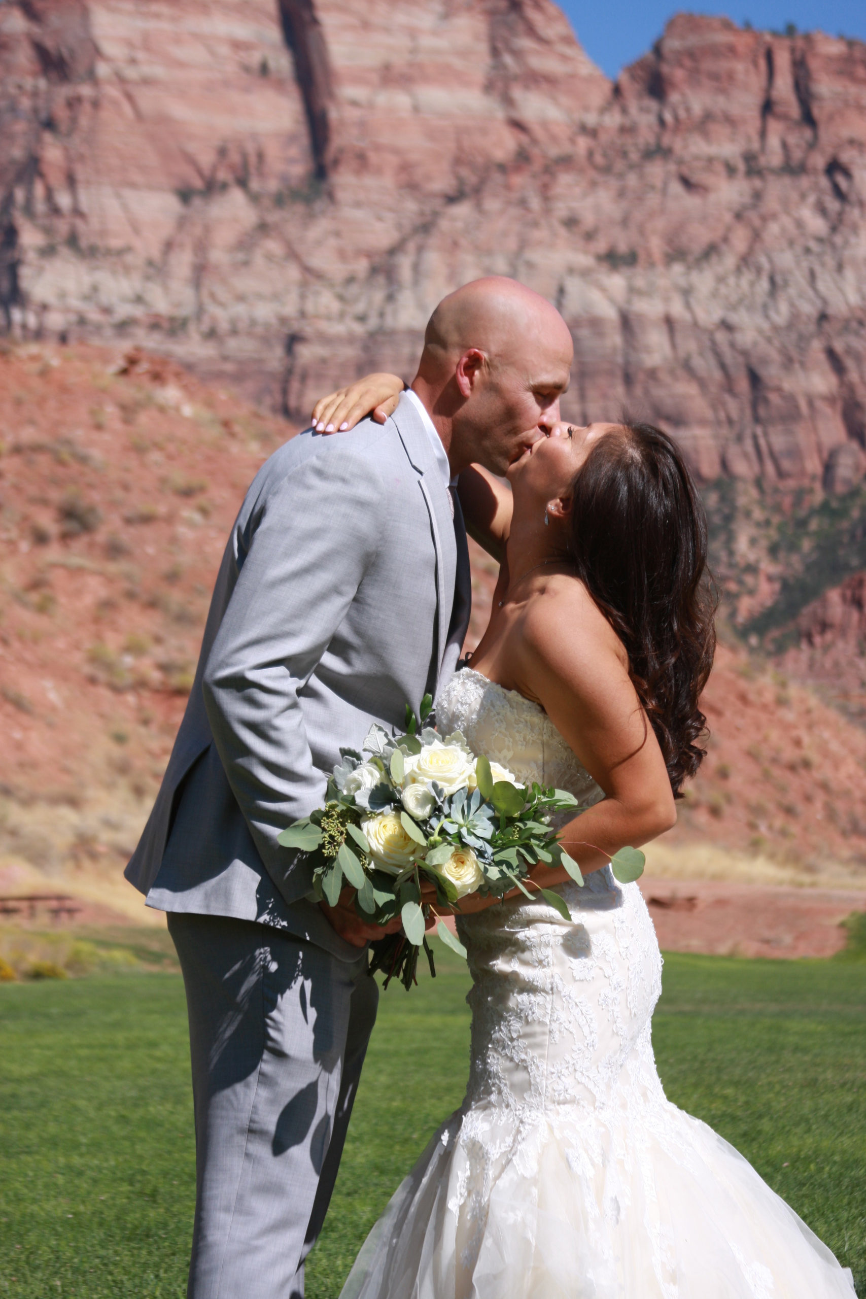 Just outside Zion National Park Wedding at the Springdale Canyon Community Center